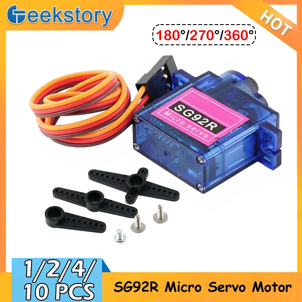 Micro Servo - 1/2/4/10 stuks SG92R 9g micro-analoog servomotor,