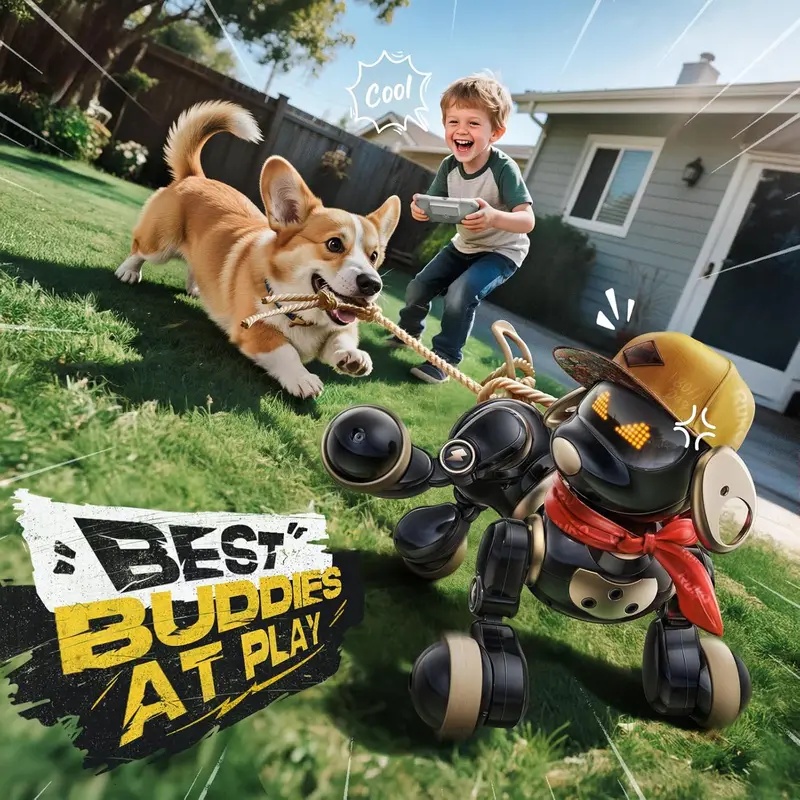 Robot Remote Control - Slimme afstandsbedienbare robot hond met LED-scherm,