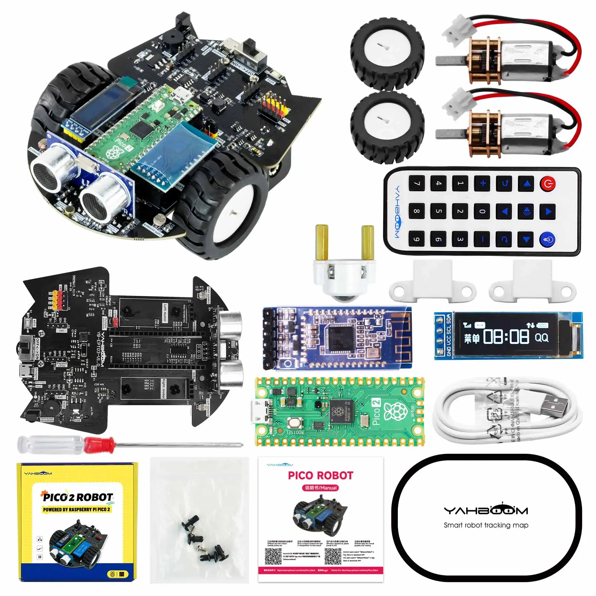 Yahboom Raspberry Pi Pico 2-ro - Robot Car Kit recensie en prijs
