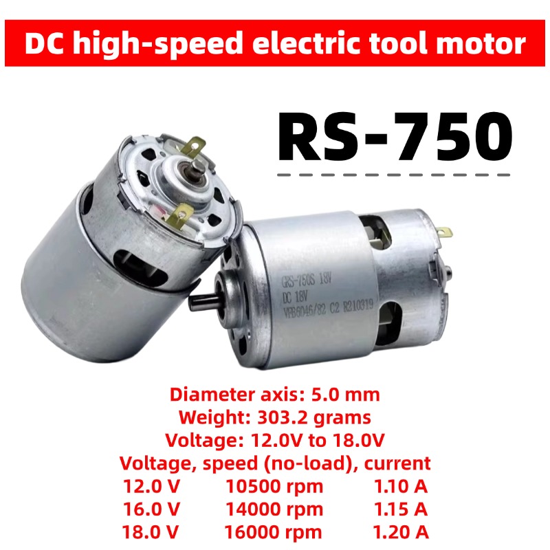 18V RS-750 Hoge-Snelheid DC-Mo - Dc Motor recensie en prijs