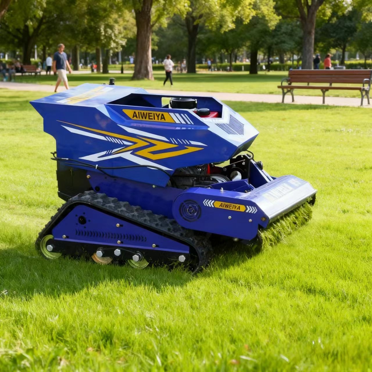 Op maat gemaakte benzine grasm - Robot Chassis recensie en prijs