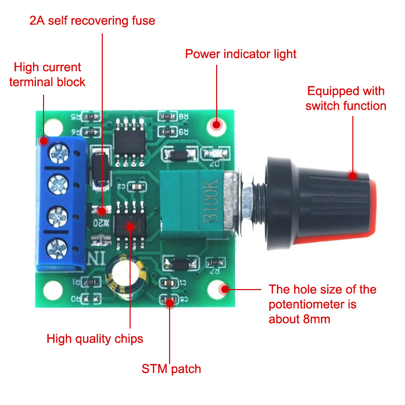 1 Stuks Instelbare Snelheid DC - Dc Motor 12V recensie en prijs