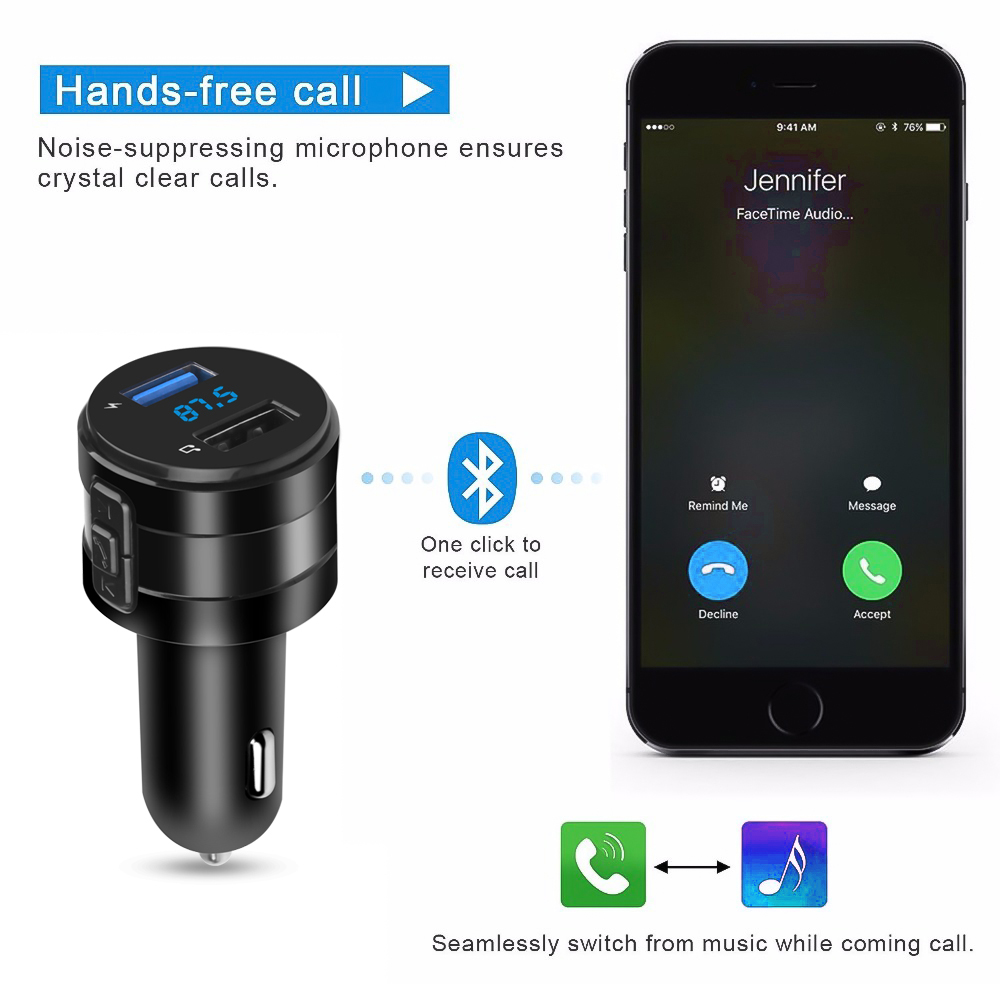 Bluetooth 4.2 Fm-zender Auto M - Robot Bluetooth Car recensie en prijs