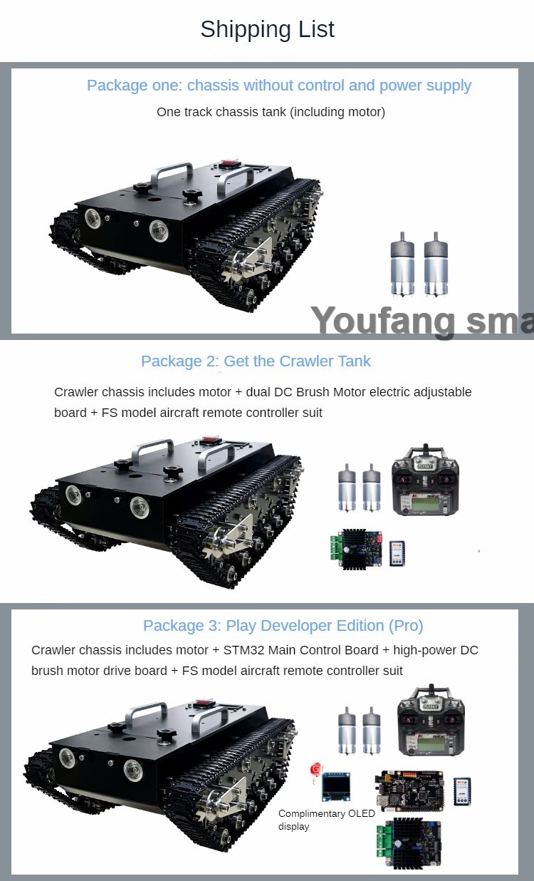 30kg Belasting RC Tank Chassis - Tracked Robot Chassis recensie en prijs