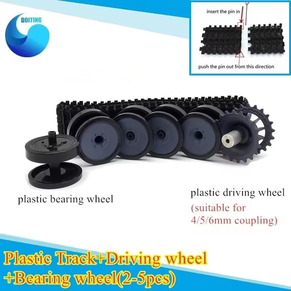Plastic Wielen + Plastic Spoor - Tracked Robot Chassis recensie en prijs